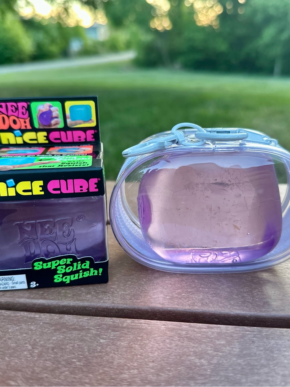 NEW NeeDoh Nice Cube Purple W/CASE! Viral Squishy. Ships Quick!